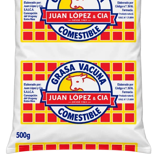 GRASA VACUNA "JUAN LÓPEZ Y CIA" X500G